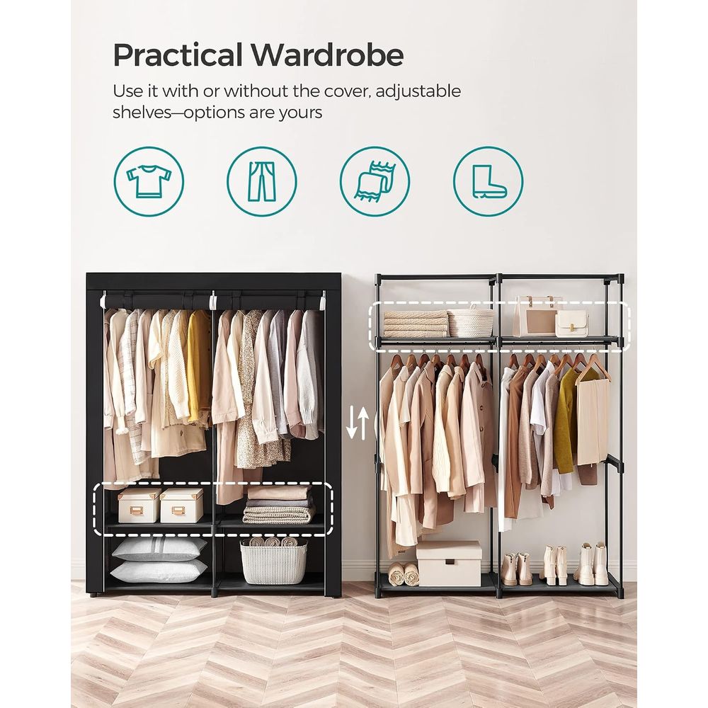 Armario Portátil, Perchero par - Wardrobe Closet Portable Fabric Cover reseña y precio