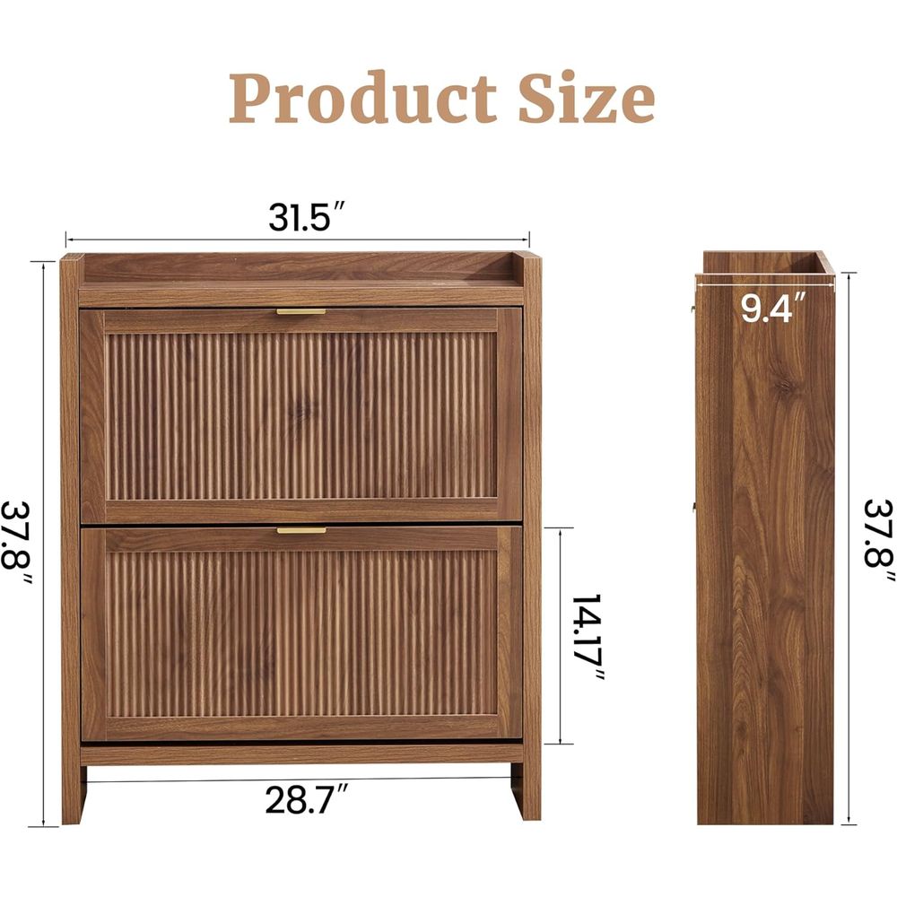 Zapatero de Madera Estrecho pa - Shoe Rack Cabinet Narrow Entryway reseña y precio