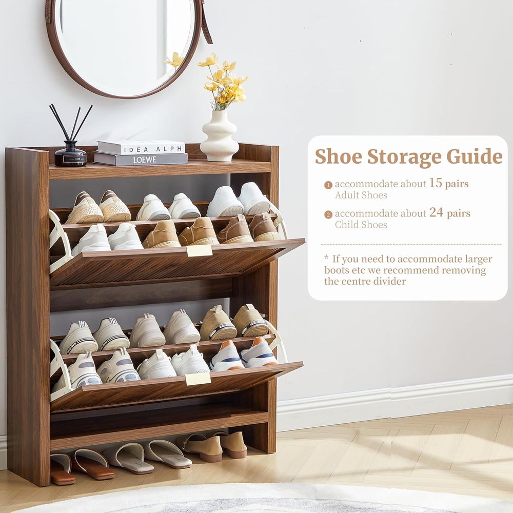 Zapatero de Madera Estrecho pa - Shoe Rack Cabinet Narrow Entryway reseña y precio