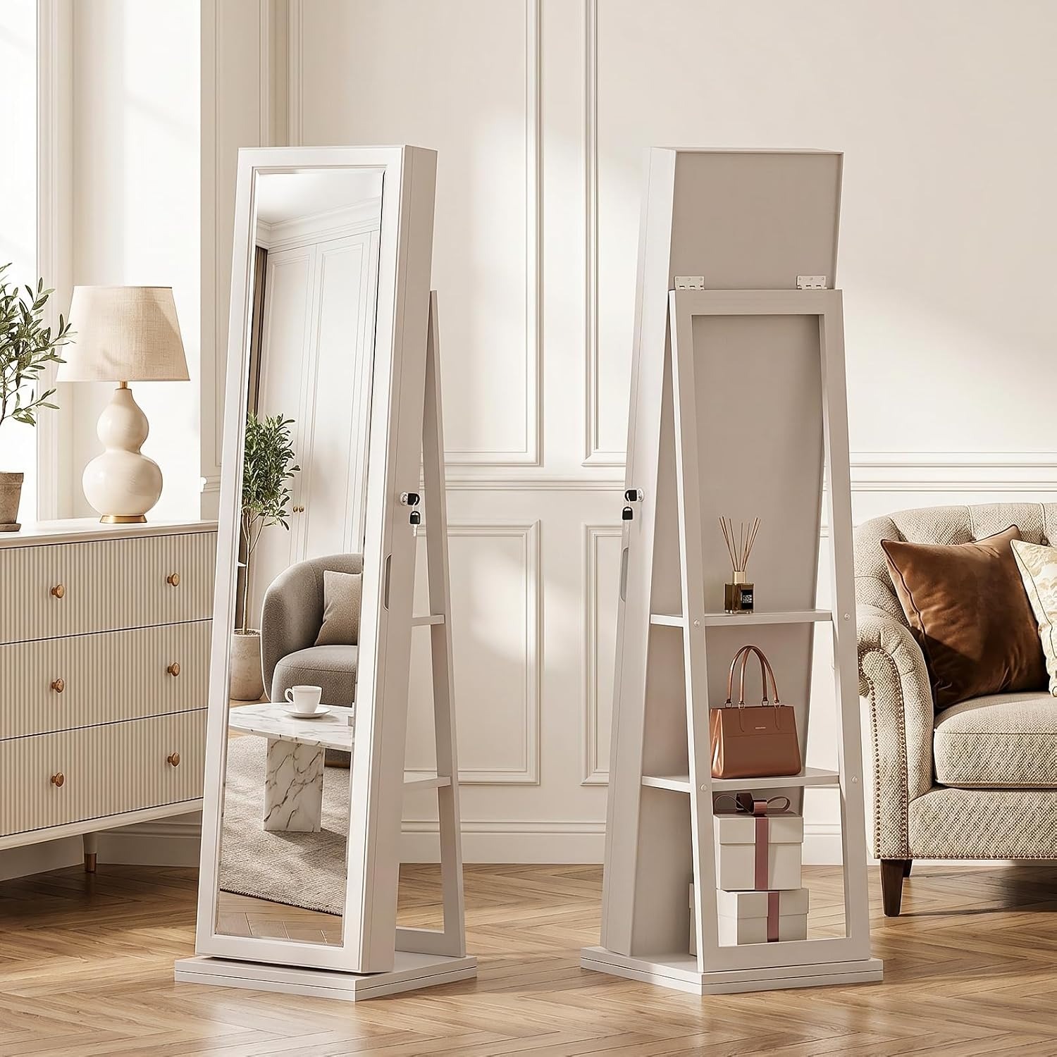Armario de Joyas 4 en 1, con C - Full Length Mirror Jewelry Armoire reseña y precio