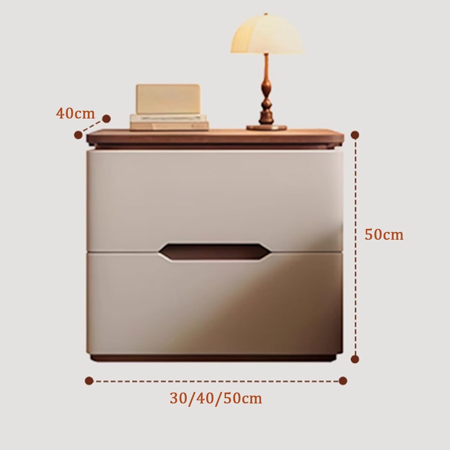 Mesitas de Noche para Dormitor - Solid Wood Nightstand 2 Drawers reseña y precio